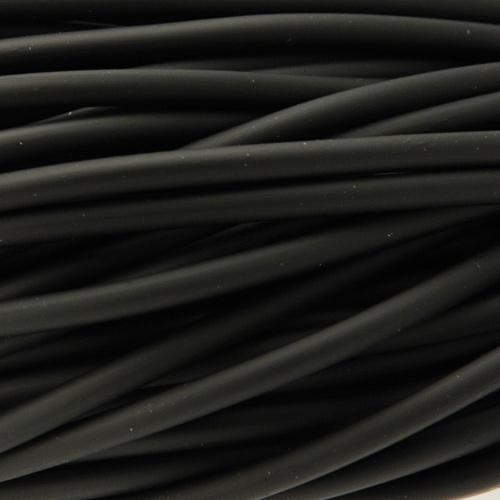 black hollow rubber cord 3mm | 4mt