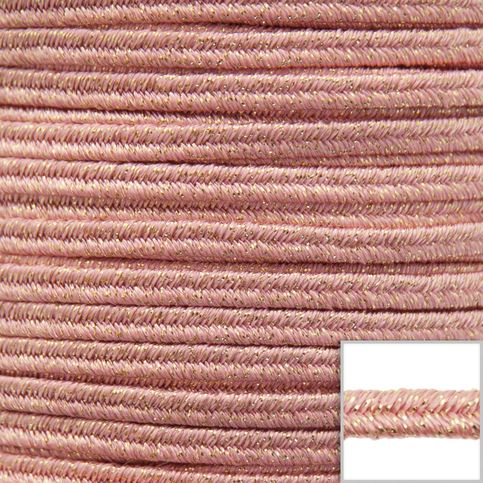 metallic soutache braid pink/gold 3,5mm | 2mt