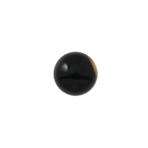 black onyx cabochon smooth round 8mm | 2pc