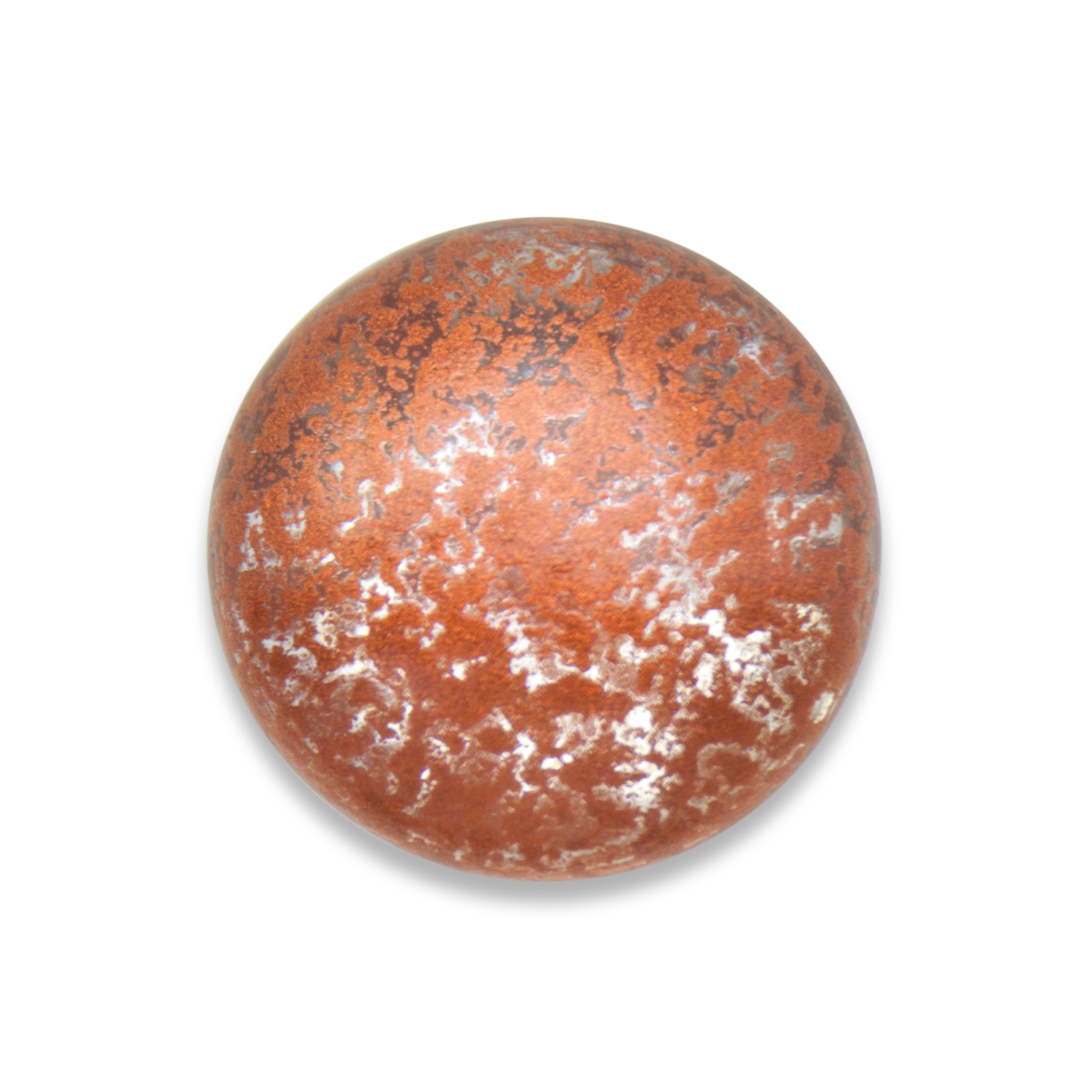glascabochon crystal copper patina glatte runde 25mm | 1st