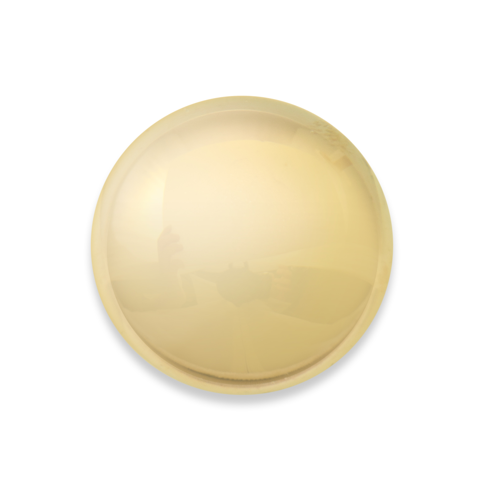 crystal amber glass cabochon smooth round 25mm | 1pc