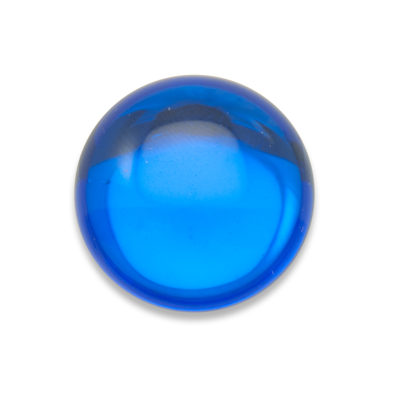 sapphire gold foiled glass cabochon smooth round 25mm | 1pc