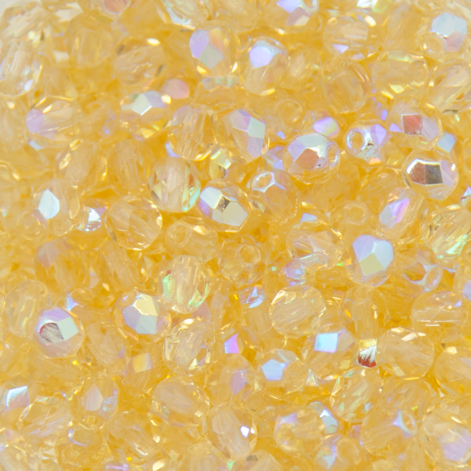böhmische glasschliffperlen light topaz ab 4mm | 50st
