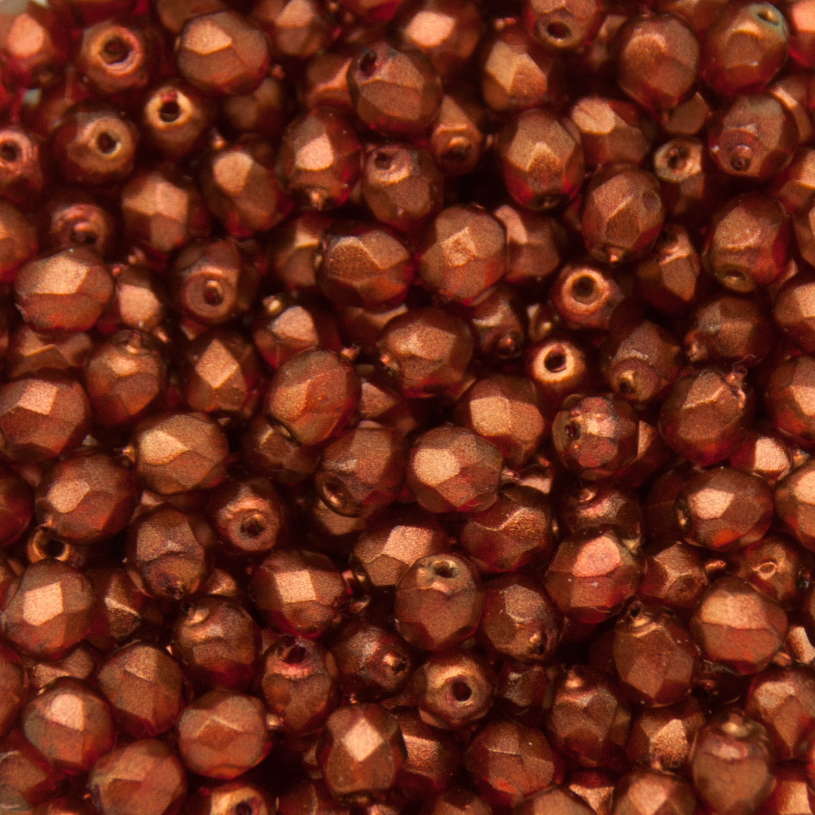 czech fire-polished round beads - halo cardinal 4mm | 50pc