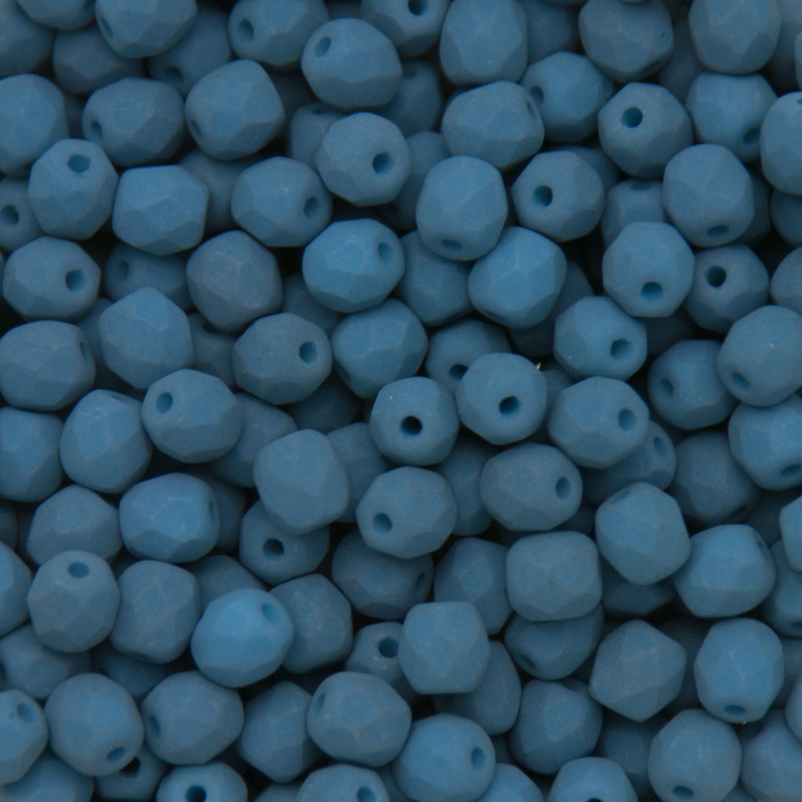 böhmische glasschliffperlen silk matte blue 4mm | 50st