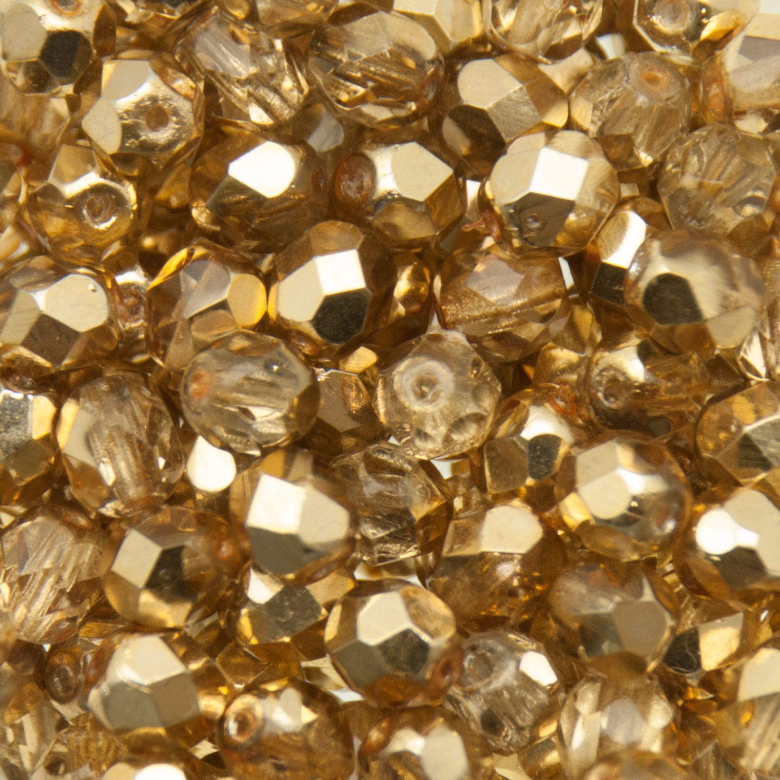 böhmische glasschliffperlen coated crystal gold 6mm | 25st