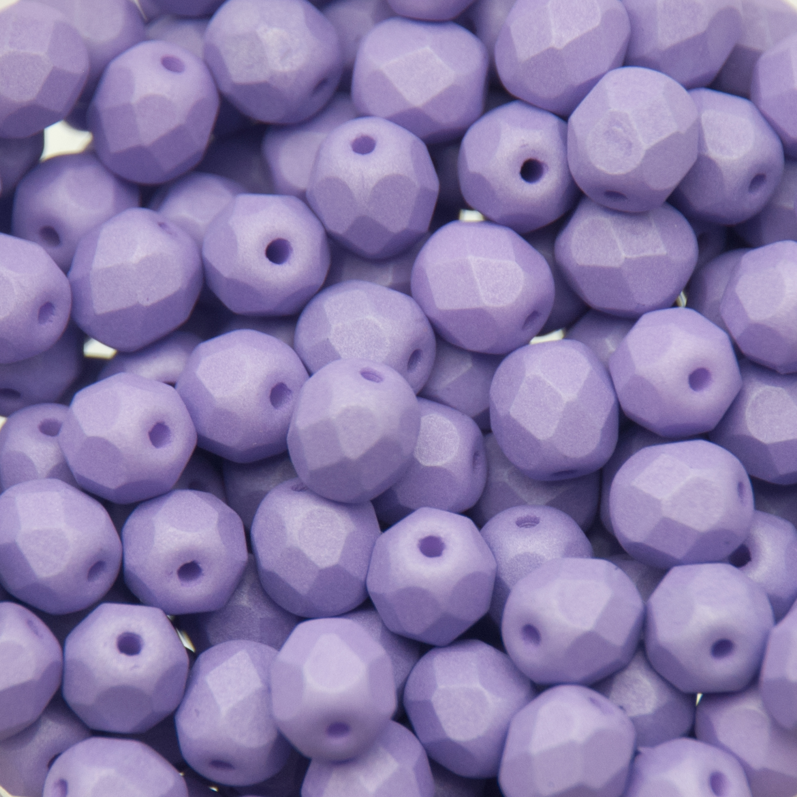 böhmische glasschliffperlen silk matte violet 6mm | 25st