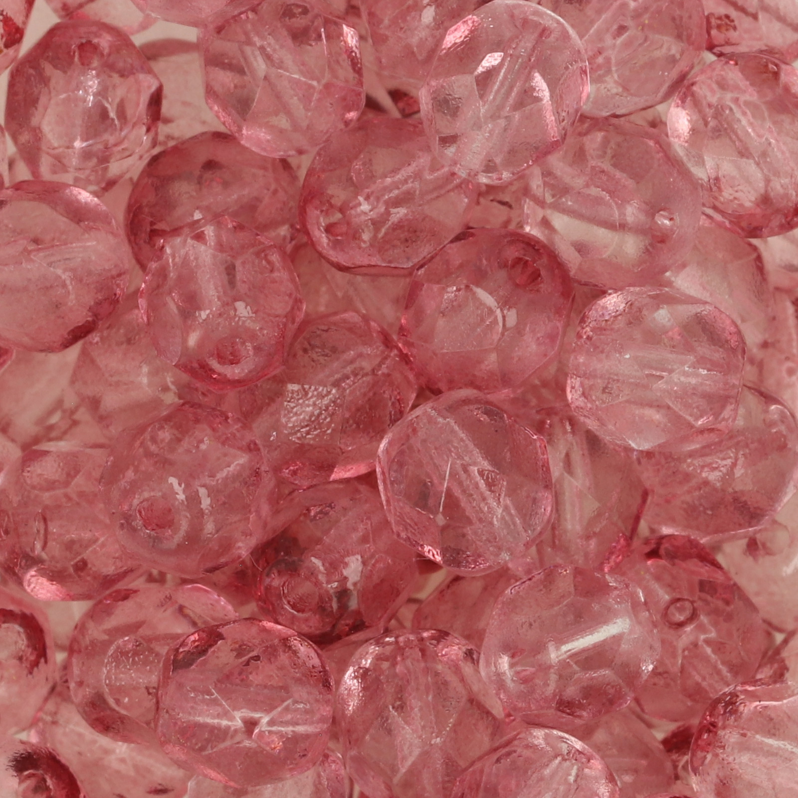 böhmische glasschliffperlen coated pink 6mm | 25st