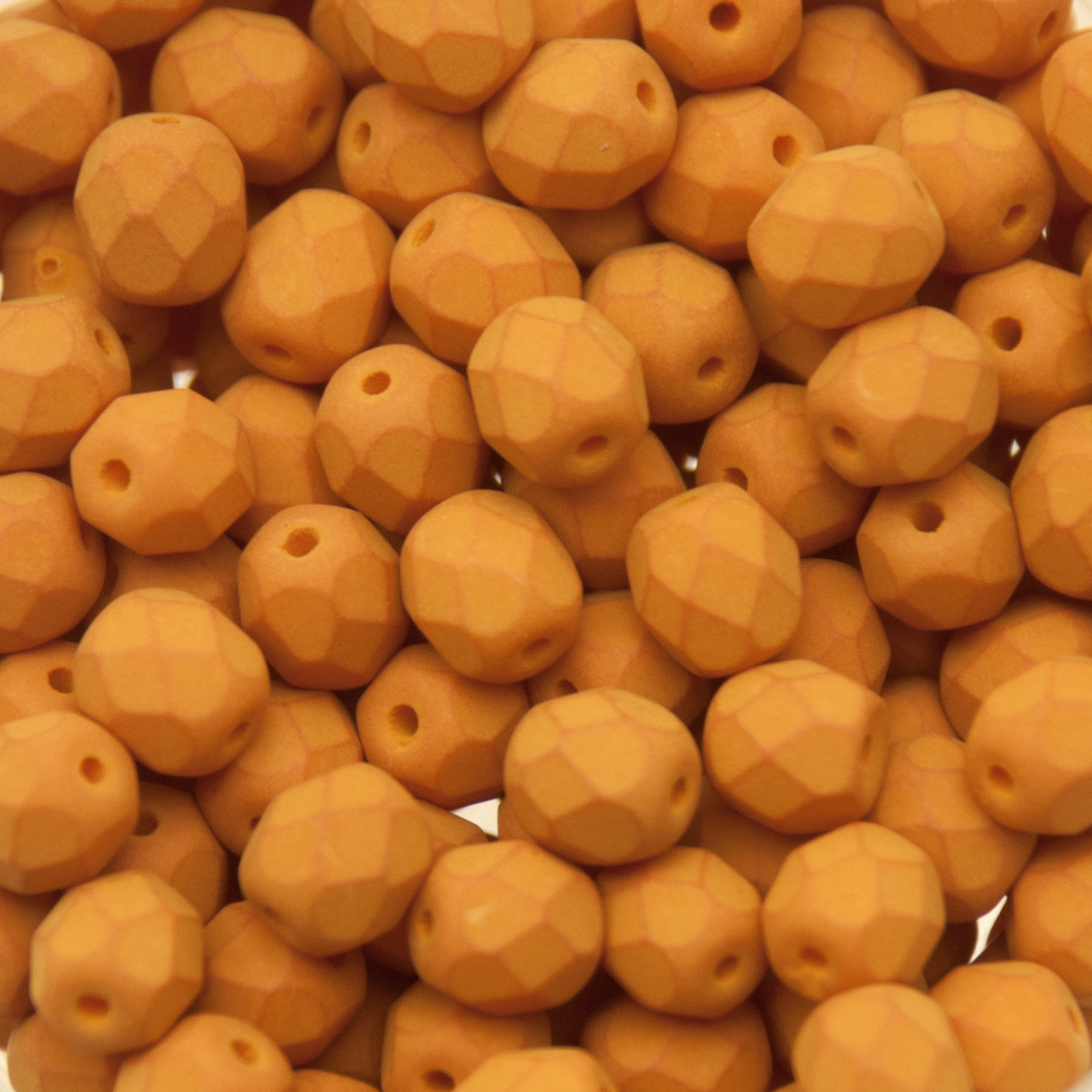 czech fire-polished round beads - silk matte hyachint 6mm | 25pc
