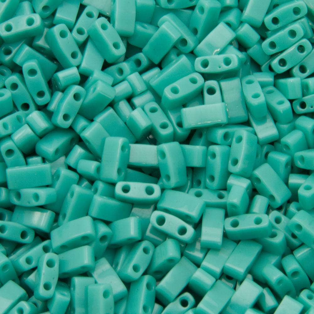 miyuki half tila beads - opaque green turquoise 5x2,3mm | 5gr