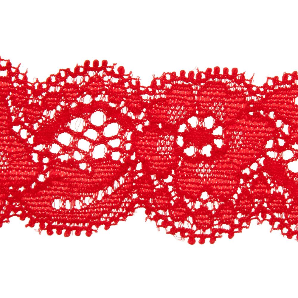 spitze lycra band rot 30mm | 1mt