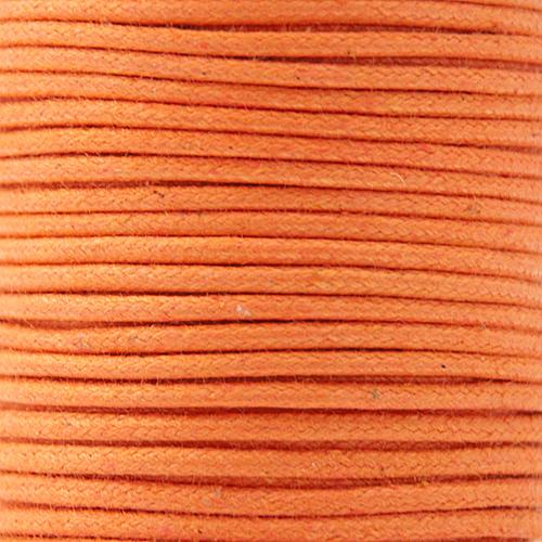 orange waxed cotton cord 2mm | 25mt