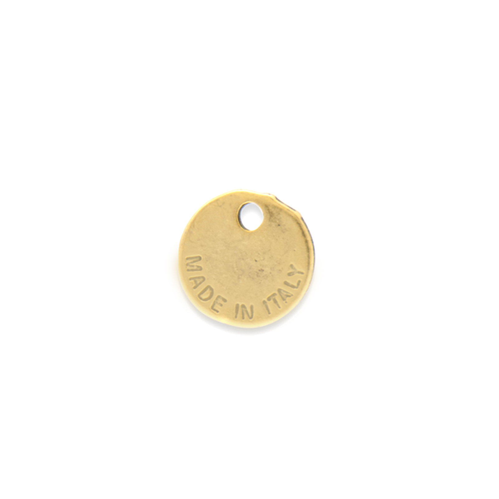 gravierte platte puck made in italy vergoldet 12mm | 5st