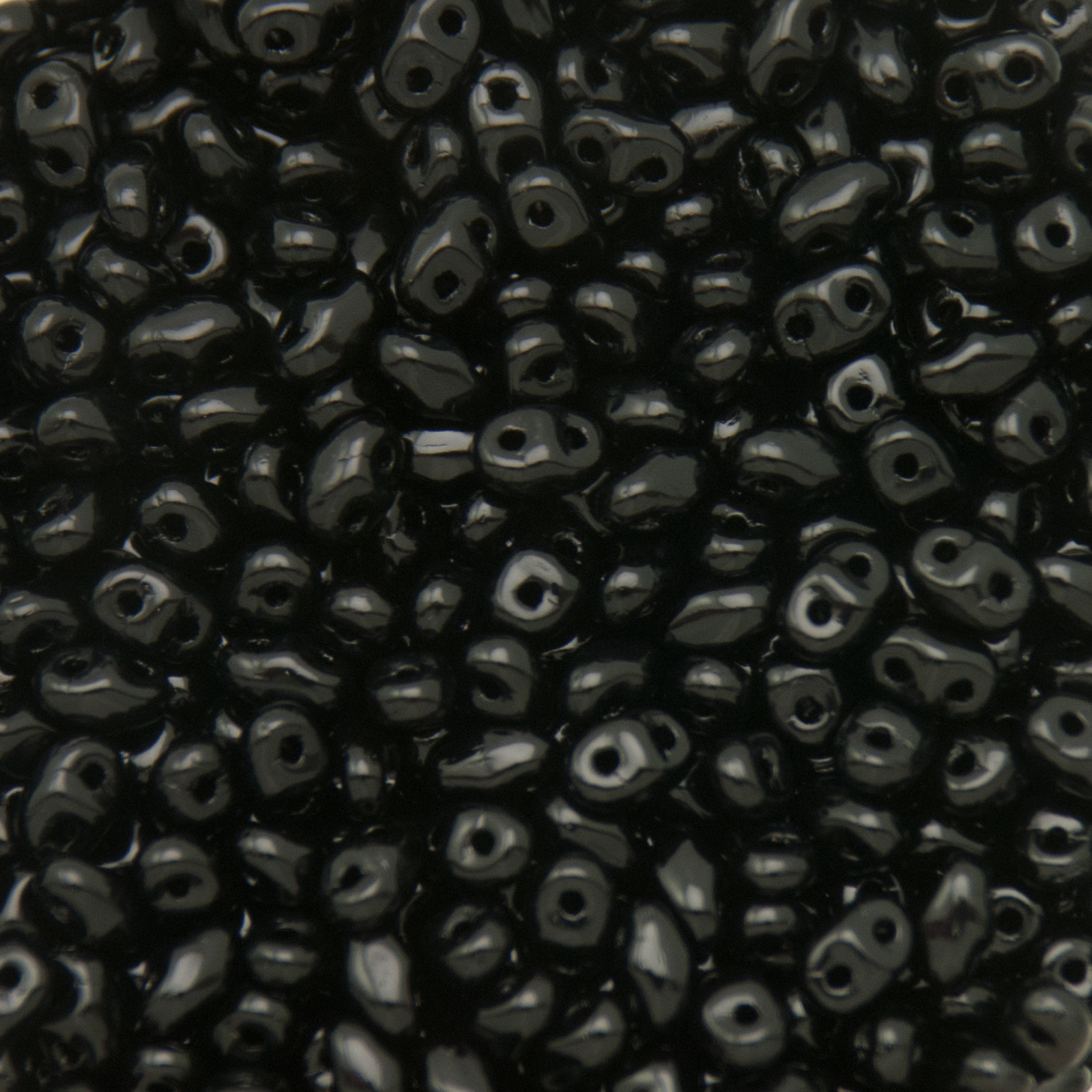 miniduo seed beads 4x2mm - matte jet | 10gr