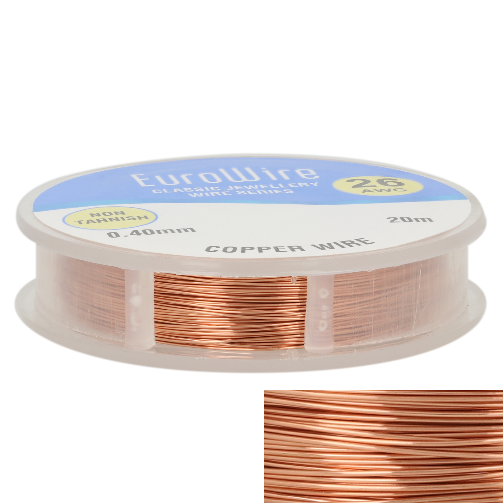 copper plated craft wire - diameter 0,40mm - 20mt spool | 1pc
