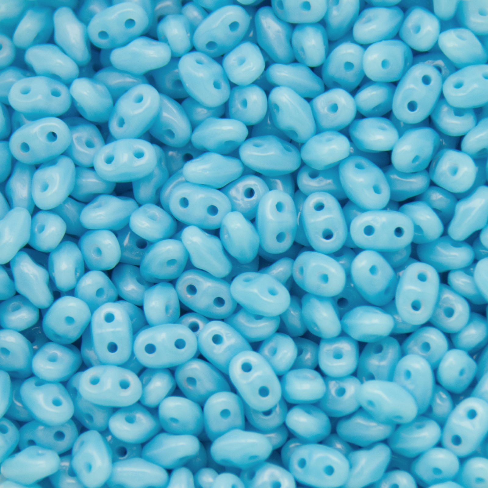 miniduo perlen 4x2mm opaque blue turquoise | 10gr