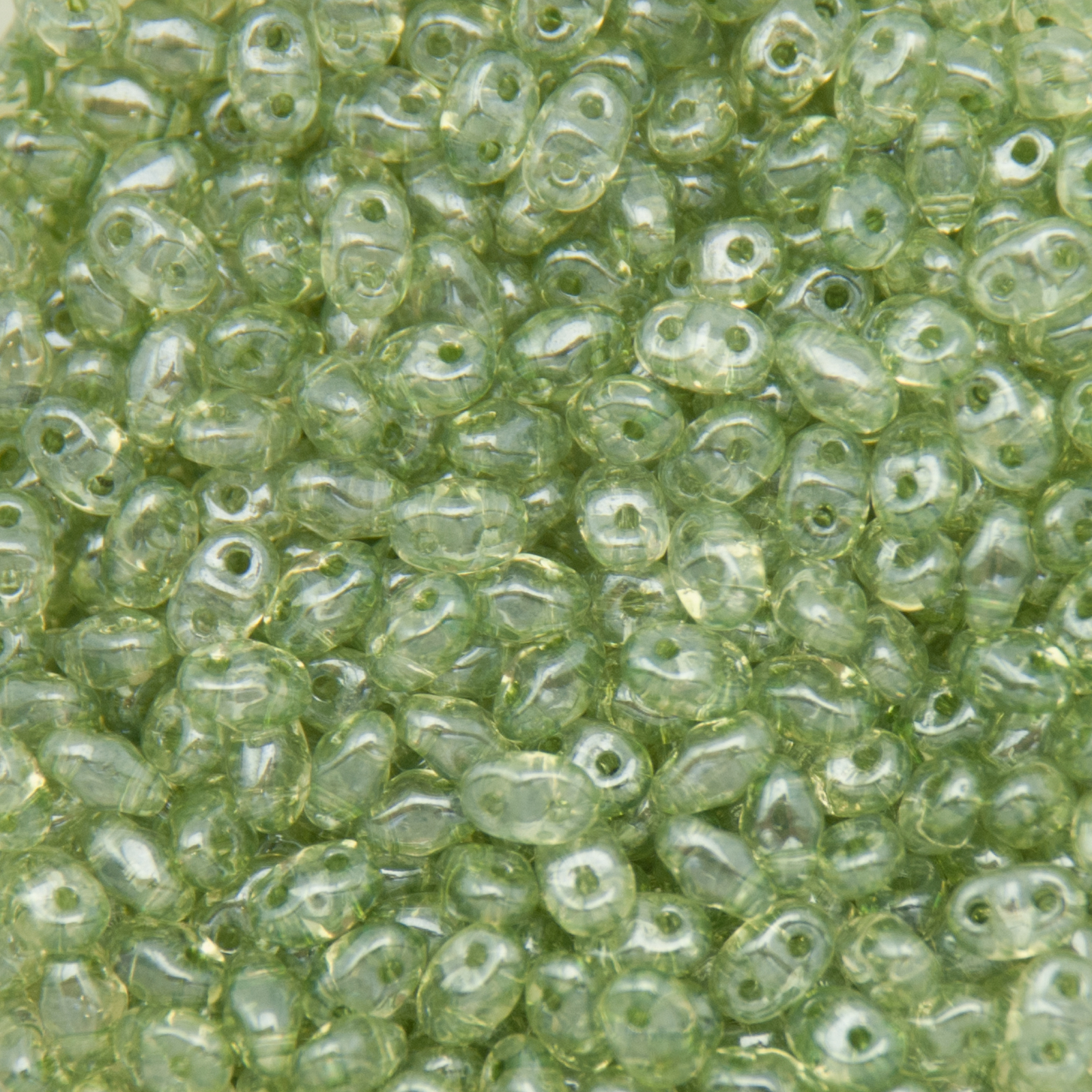 miniduo perlen 4x2mm crystal green luster | 10gr