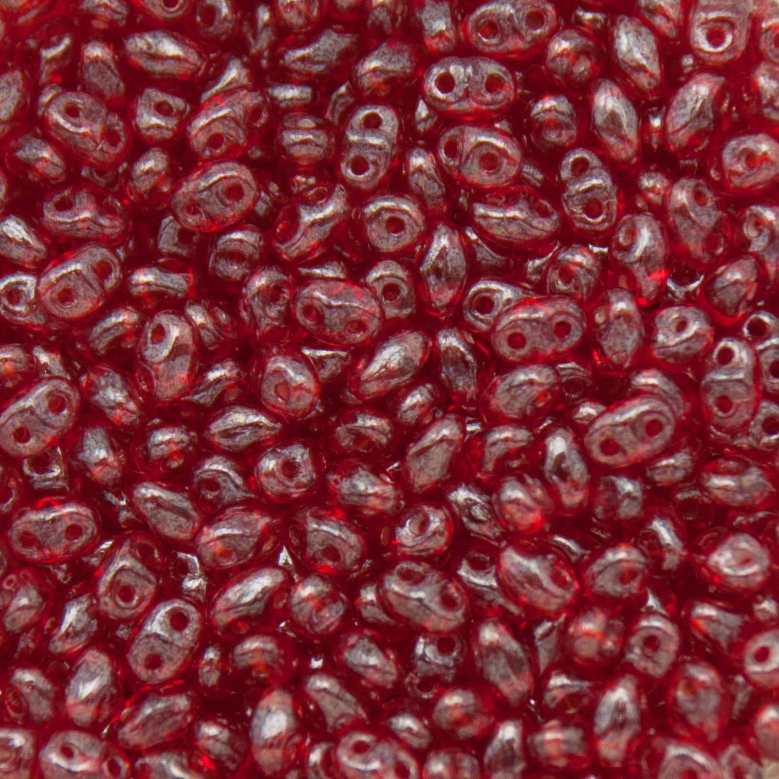 miniduo perlen 4x2mm luster ruby | 10gr
