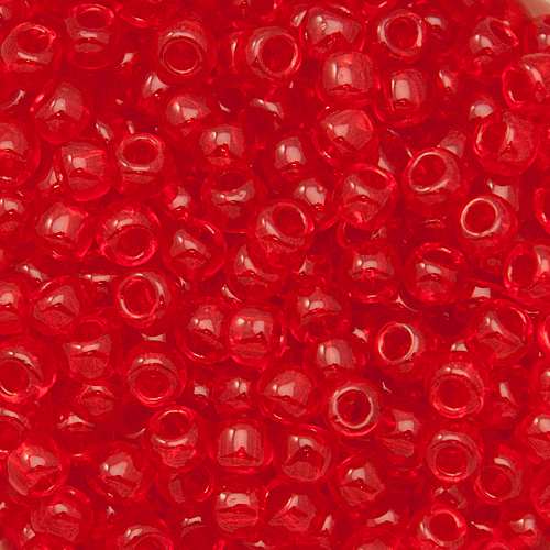 rocaille toho seed beads 6/0 transparent siam ruby (5b) | 10gr