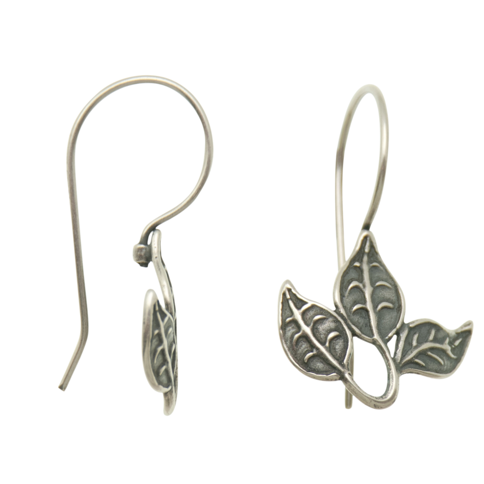 ohrhaken brisuren blatt versilbert anticata 30mm | 2st