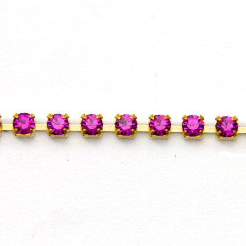 fuchsia preciosa strass chain pp18 (2,5mm) | 20cm