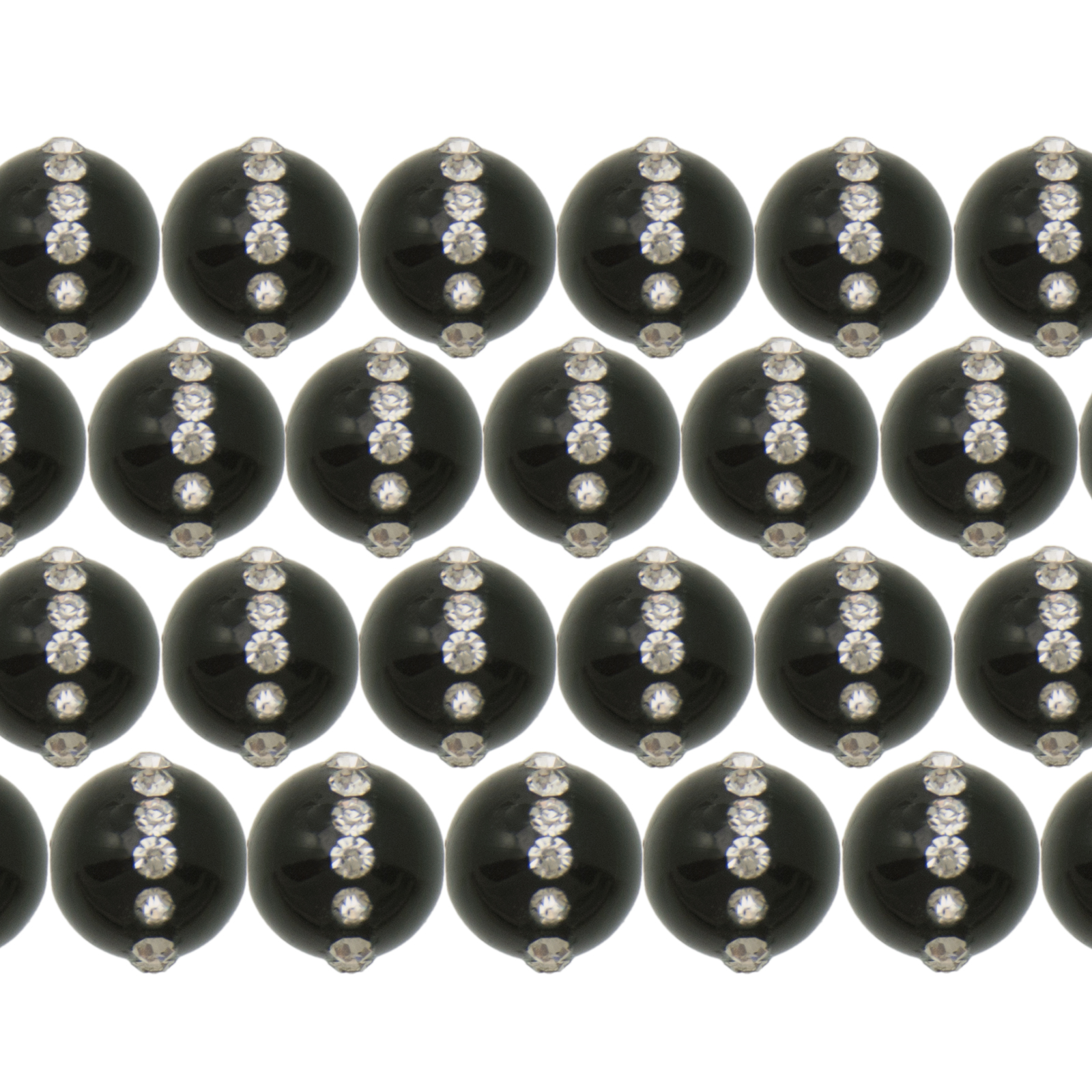 rhinestone black onix smooth round 8mm | 2pc