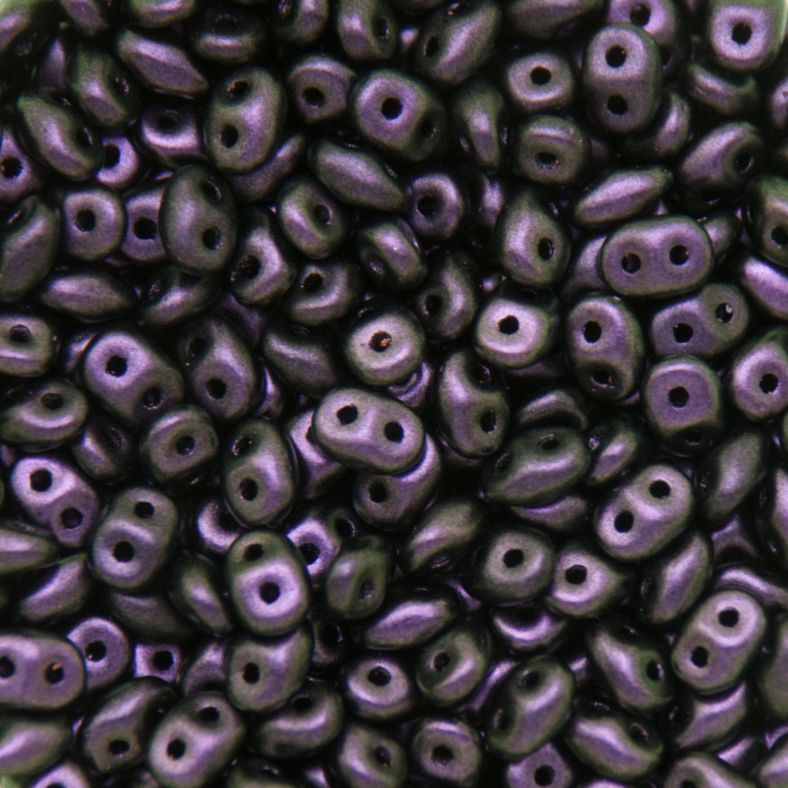 superduo seed beads 5x2,5mm - metallic lilac suede | 10gr