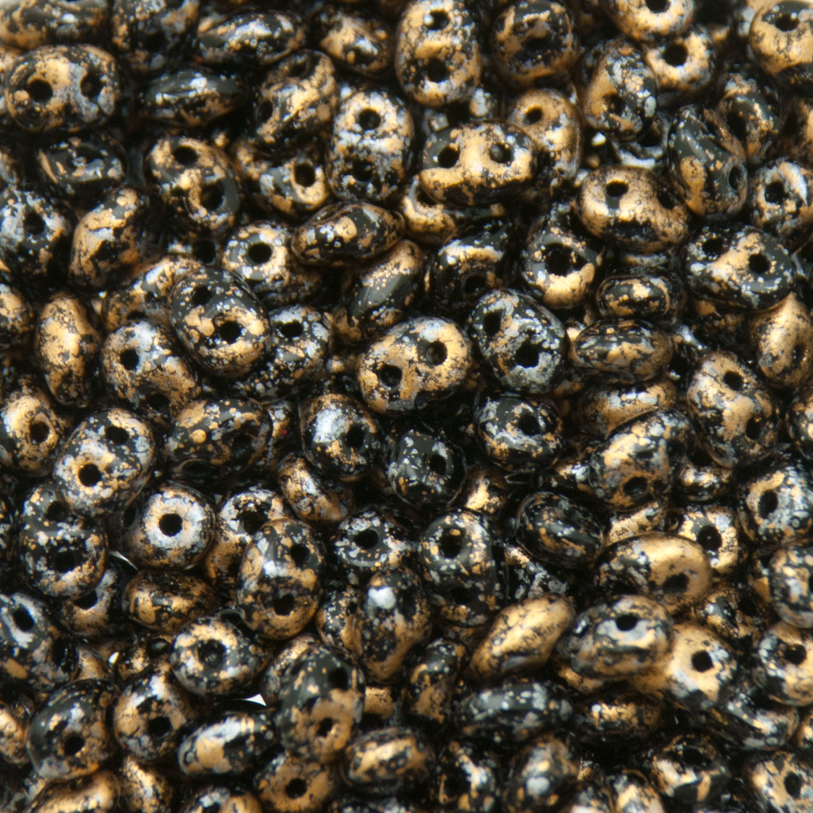 superduo perlen 5x2,5mm tweedy gold | 10gr