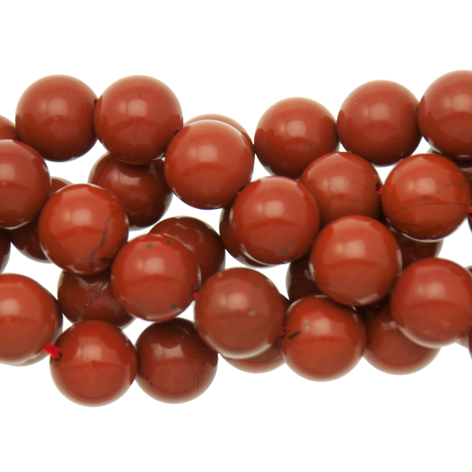 red jasper smooth round 10mm | 15/16-inch strand