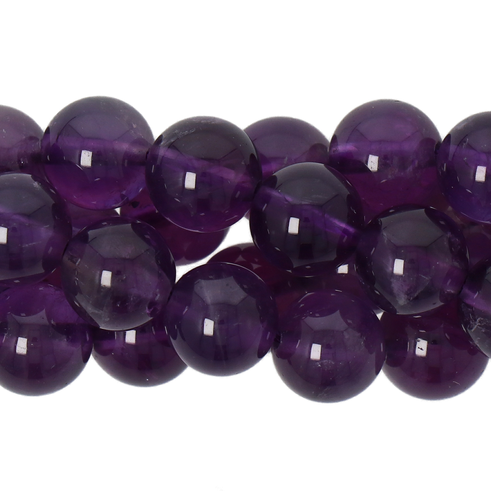 amethyst smooth round 8mm | 10pc