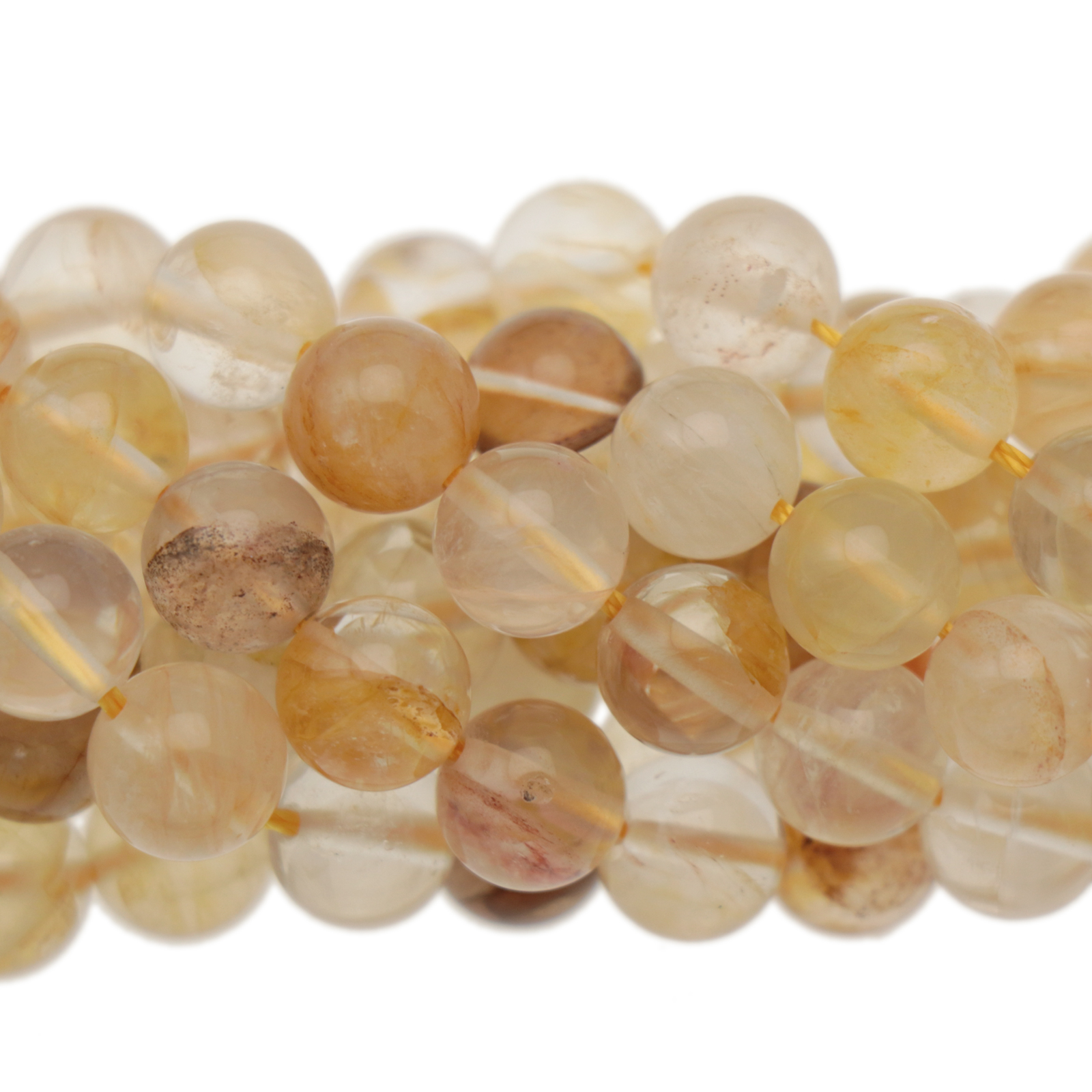 gelb quarz glatt runde 8mm | strang 38/40cm
