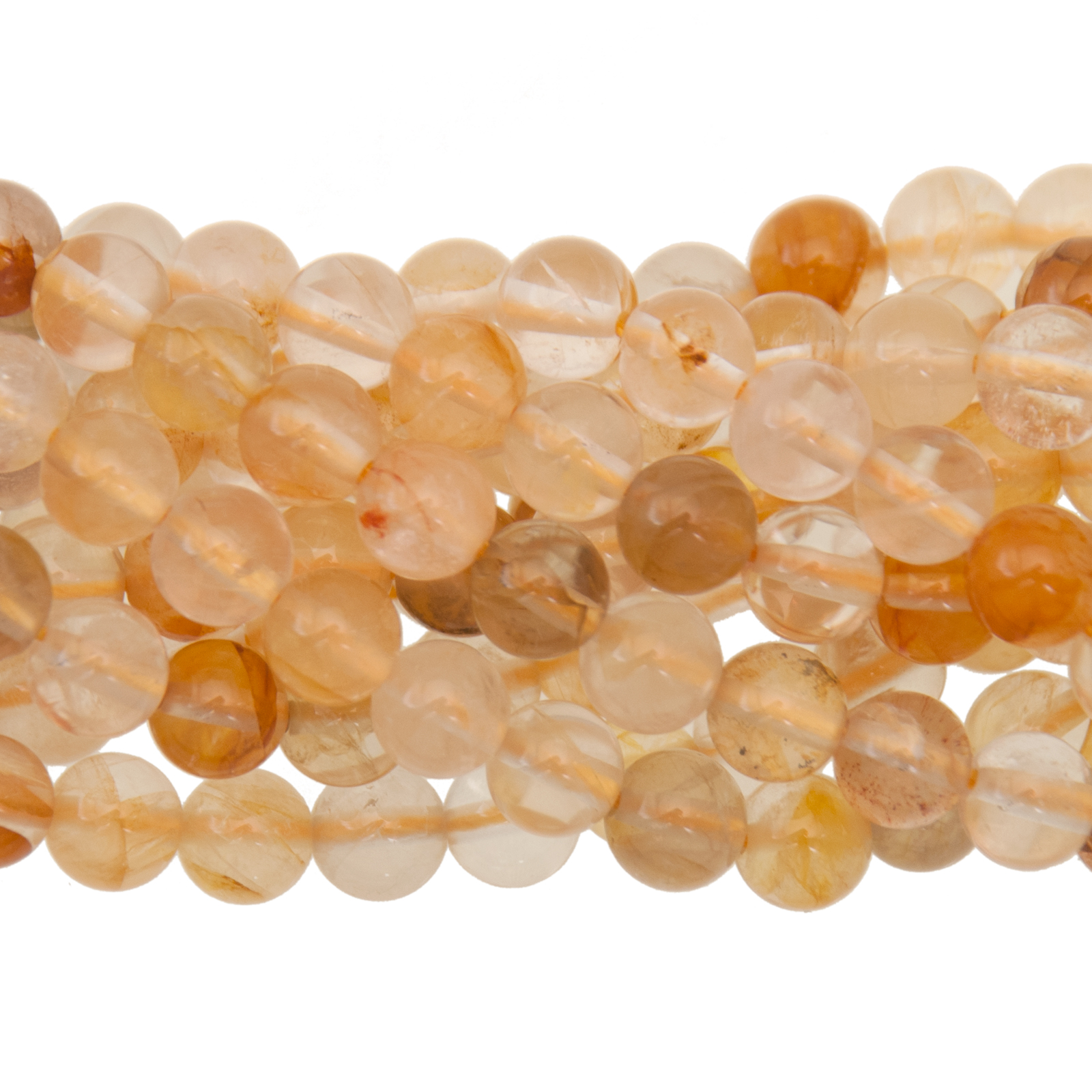 gelb quarz glatt runde 6mm | strang 38/40cm