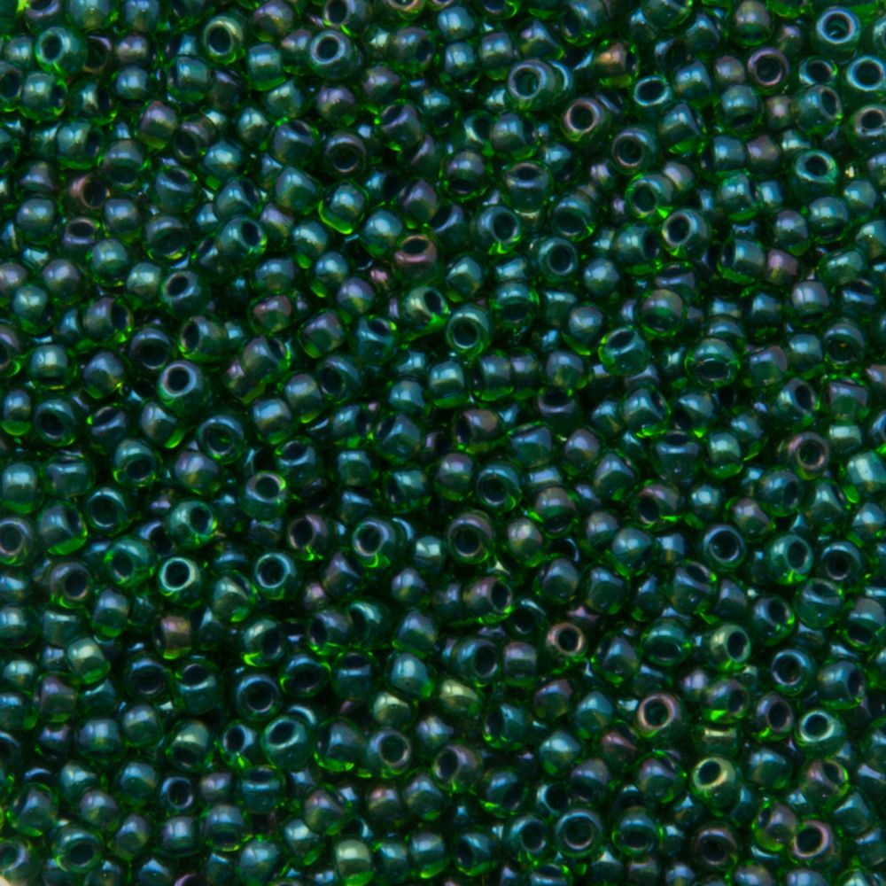 rocaille toho seed beads 11/0 inside color peridot/emerald lined (249) | 10gr