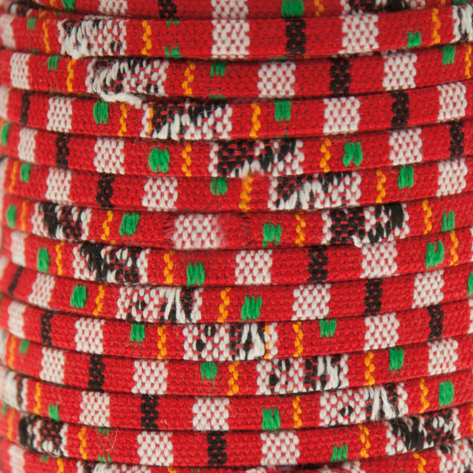 ethnic cord - red multicolor - flat cord 5mm | 1mt