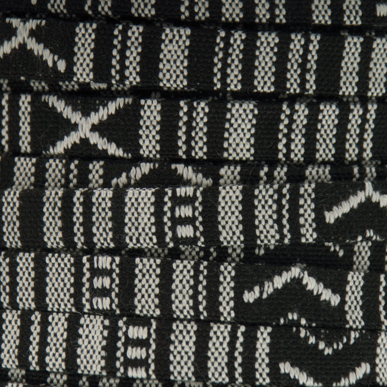 ethnic cord - black multicolor - flat cord 10mm | 50cm