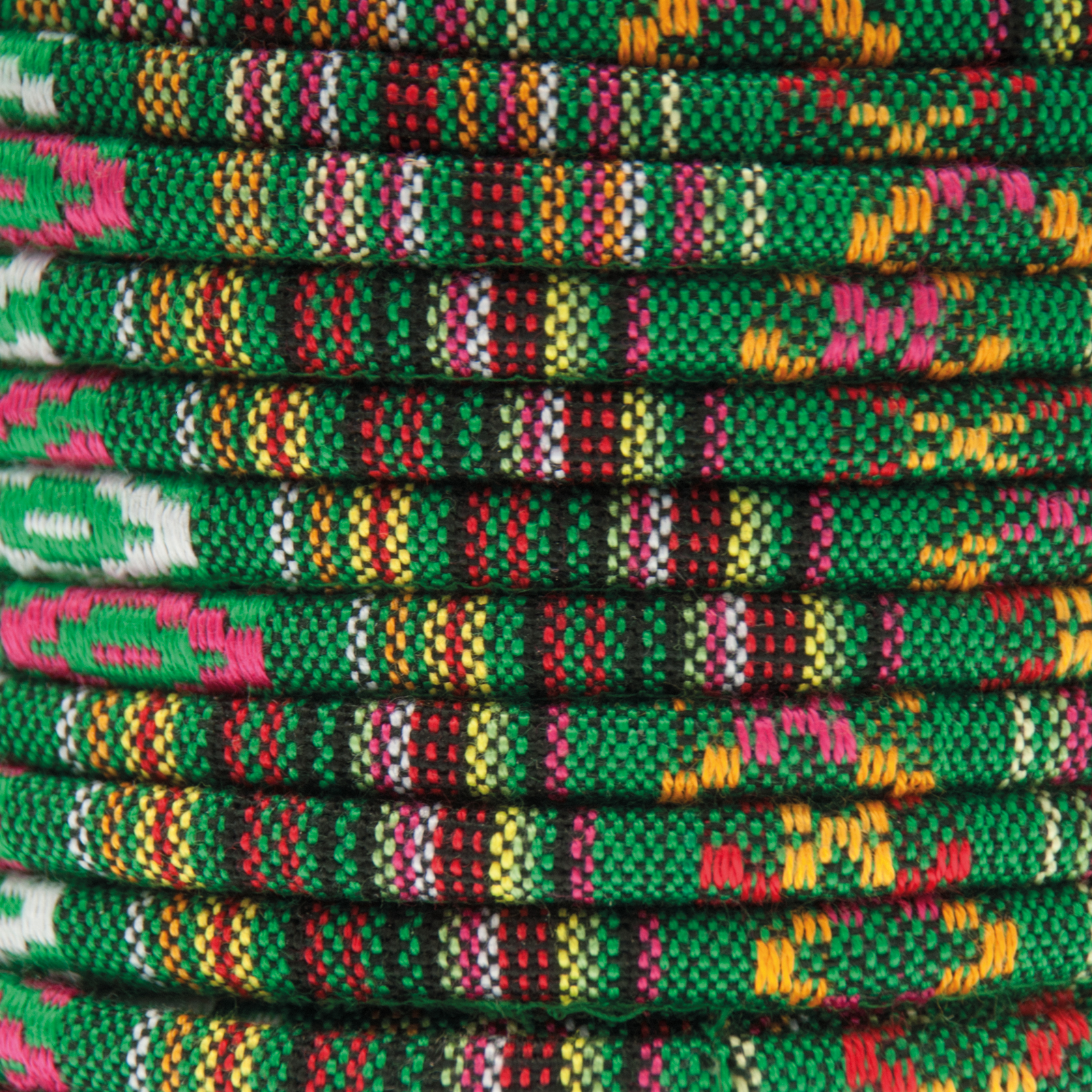 ethnic cord - green multicolor - round cord 6mm | 50cm