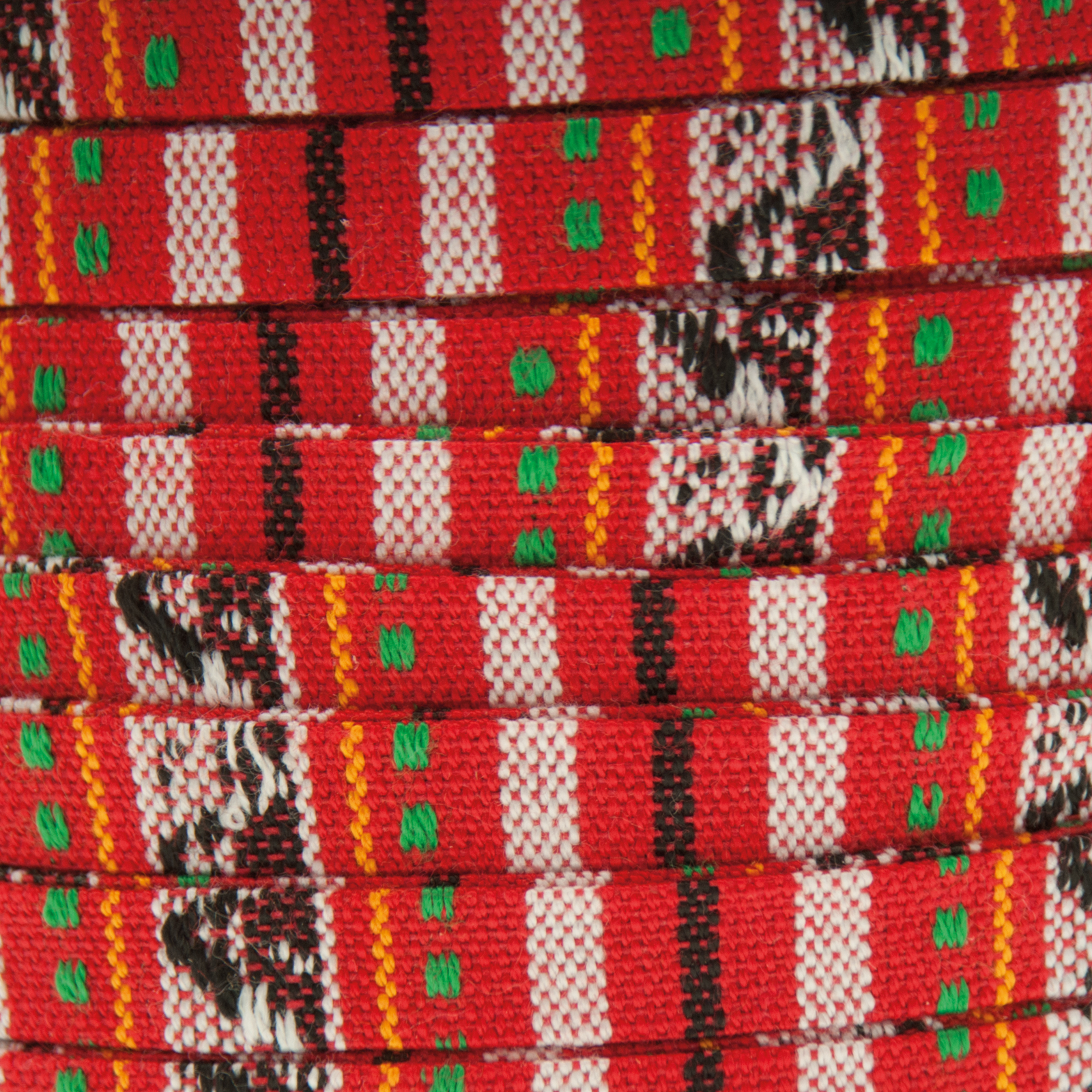 ethnic cord - red multicolor - flat cord 10mm | 50cm