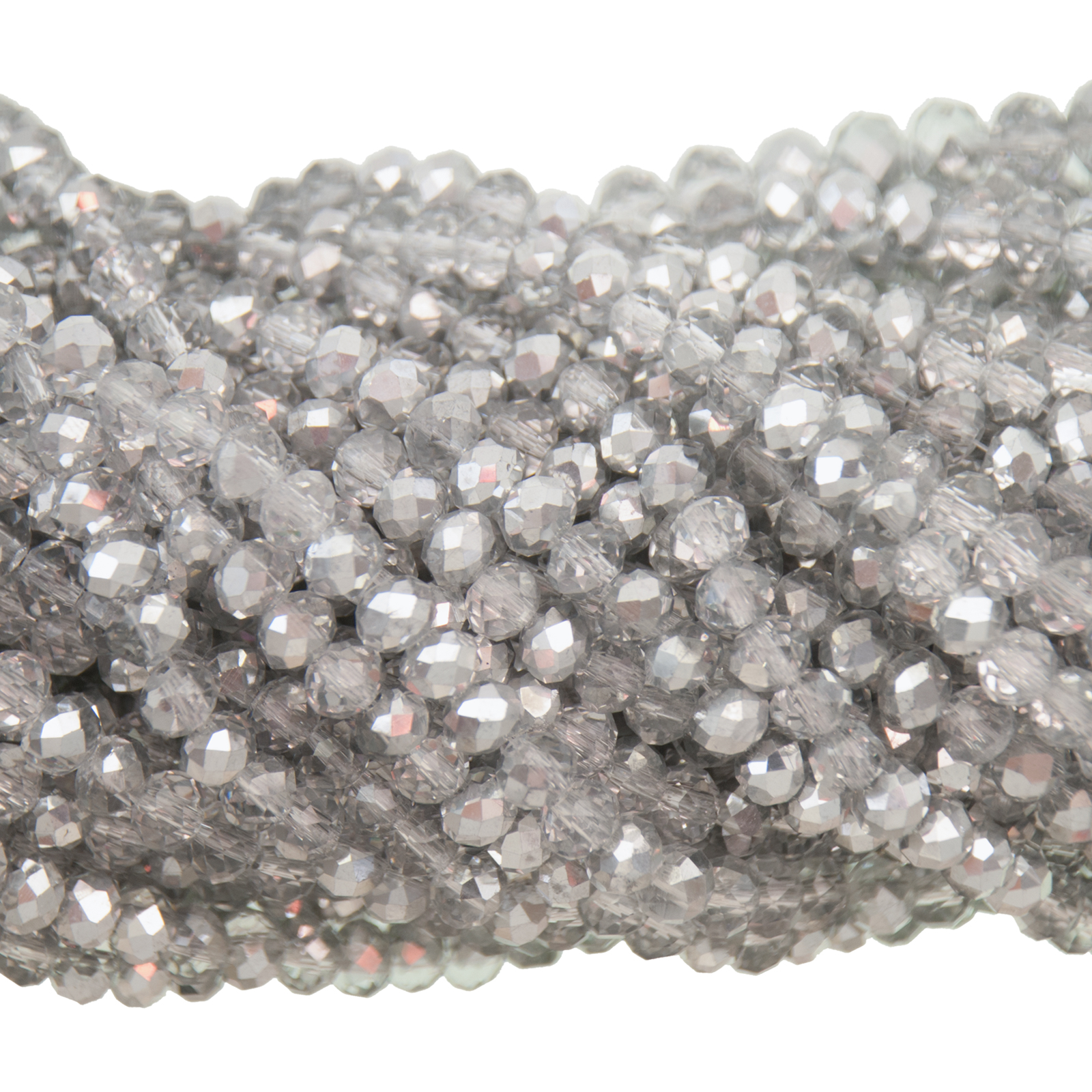 crystal labrador chinese crystal faceted roundelle 6x4mm | 1 strand