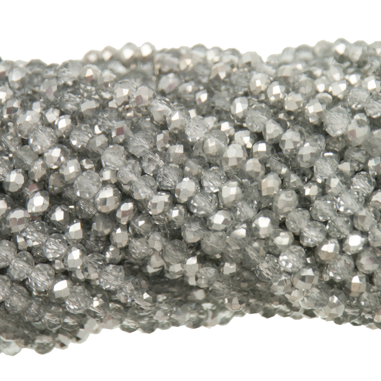crystal labrador chinese crystal faceted roundelle 4x3mm | 1 strand