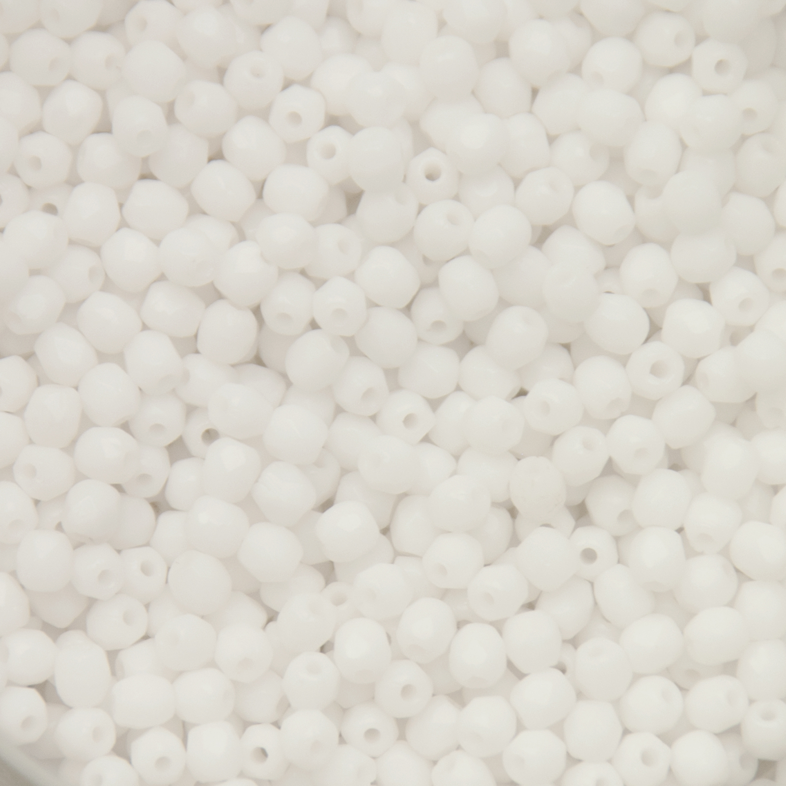 czech fire-polished round beads white 2mm | 50pc