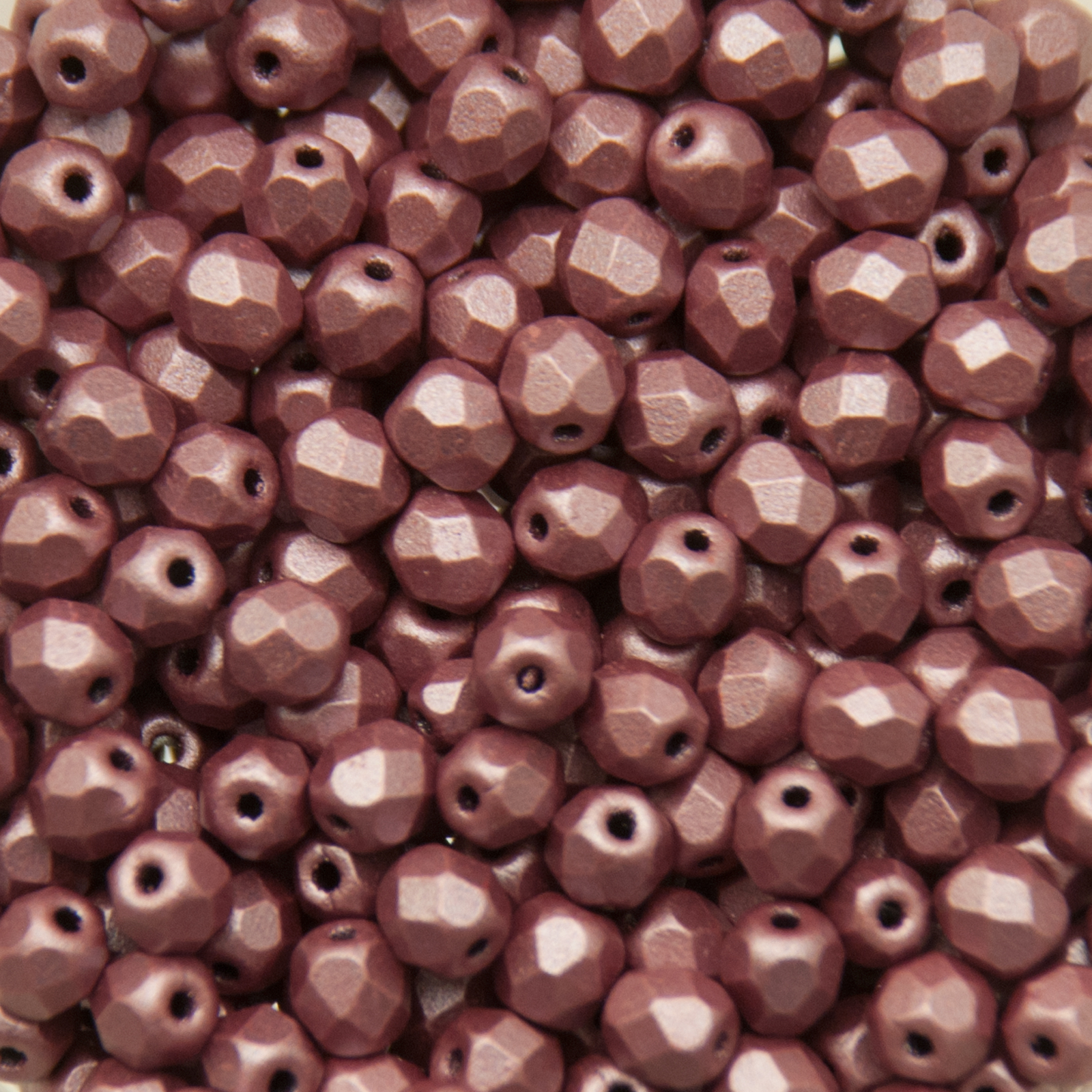 czech fire-polished round beads metallic violet suede 4mm | 50pc