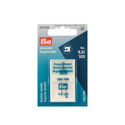 sewing machine prym accessories - double needle 130/705 standard - h 100/6mm | 1pc