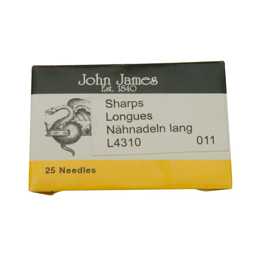 john james sharps needles size 11 - 30mm | 25pc
