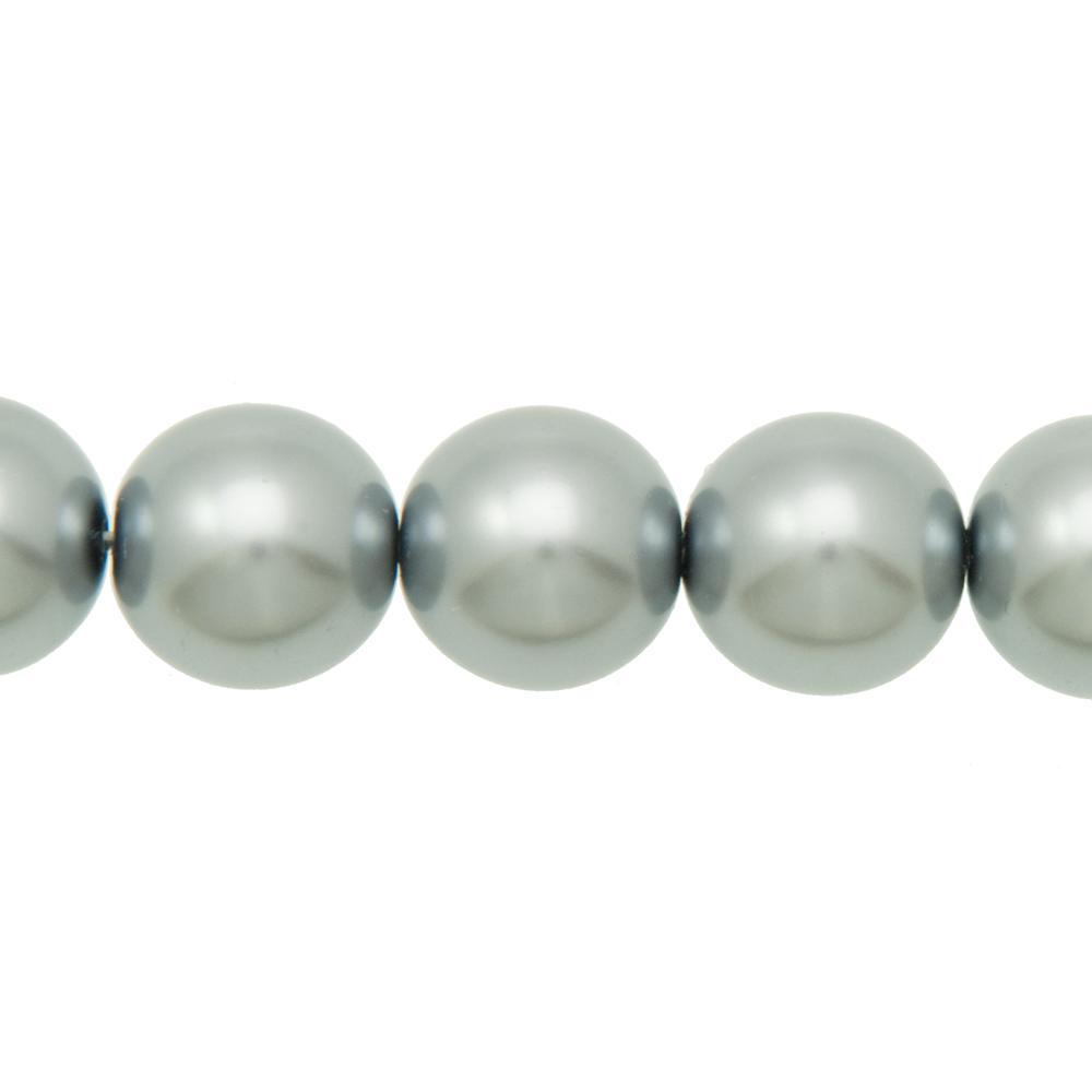 czech glass pearl beads - silver round 10mm | 25pc