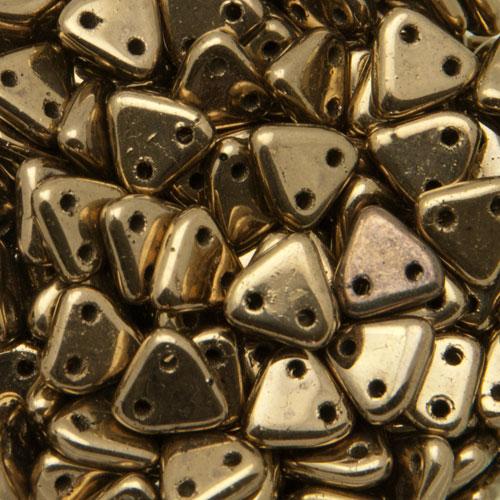 czechmates triangle glasperlen - bronze - 6mm | 8gr