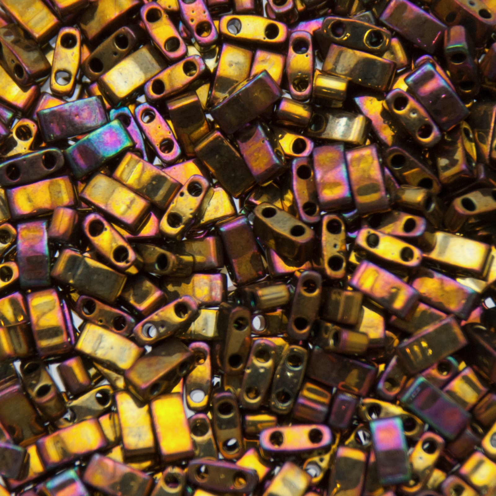 miyuki half tila beads - iris metallic gold 5x2,3mm | 5gr