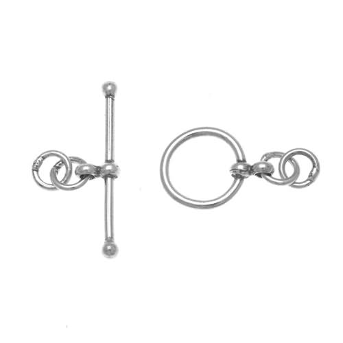 antique sterling silver toogle claps 10mm | 1pc