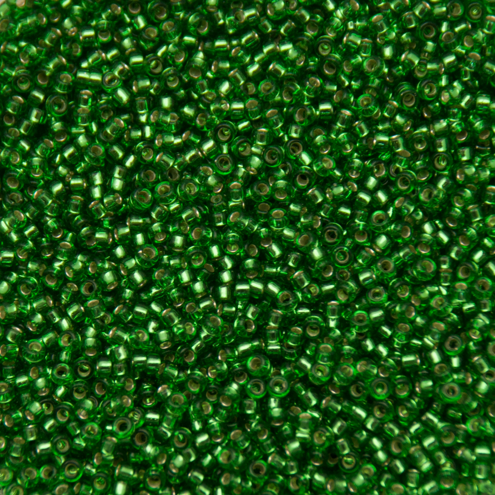 miyuki rocailles 15/0 - silver-lined green (16) | 10gr