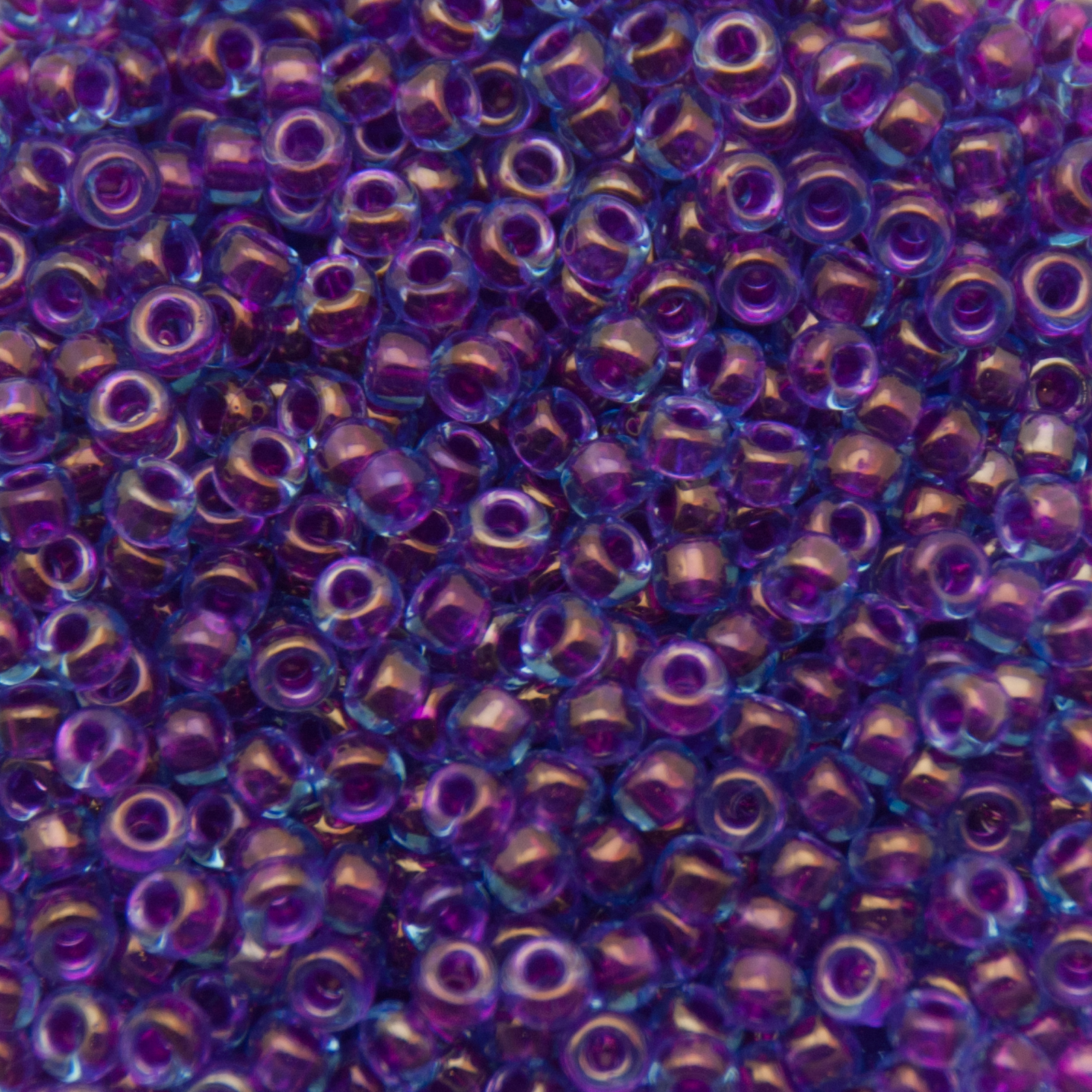 miyuki rocailles 8/0 - luster aqua fuchsia lined (352) | 10gr