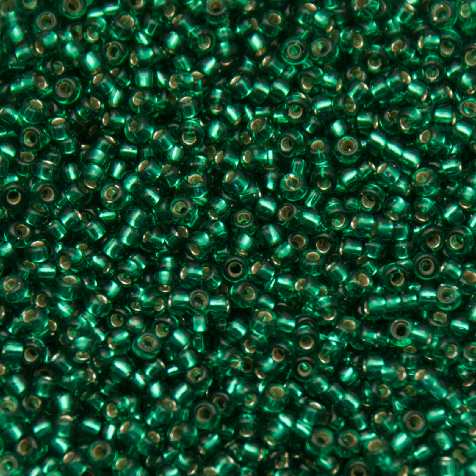 miyuki rocailles 11/0 - silver-lined emerald (17) | 10gr